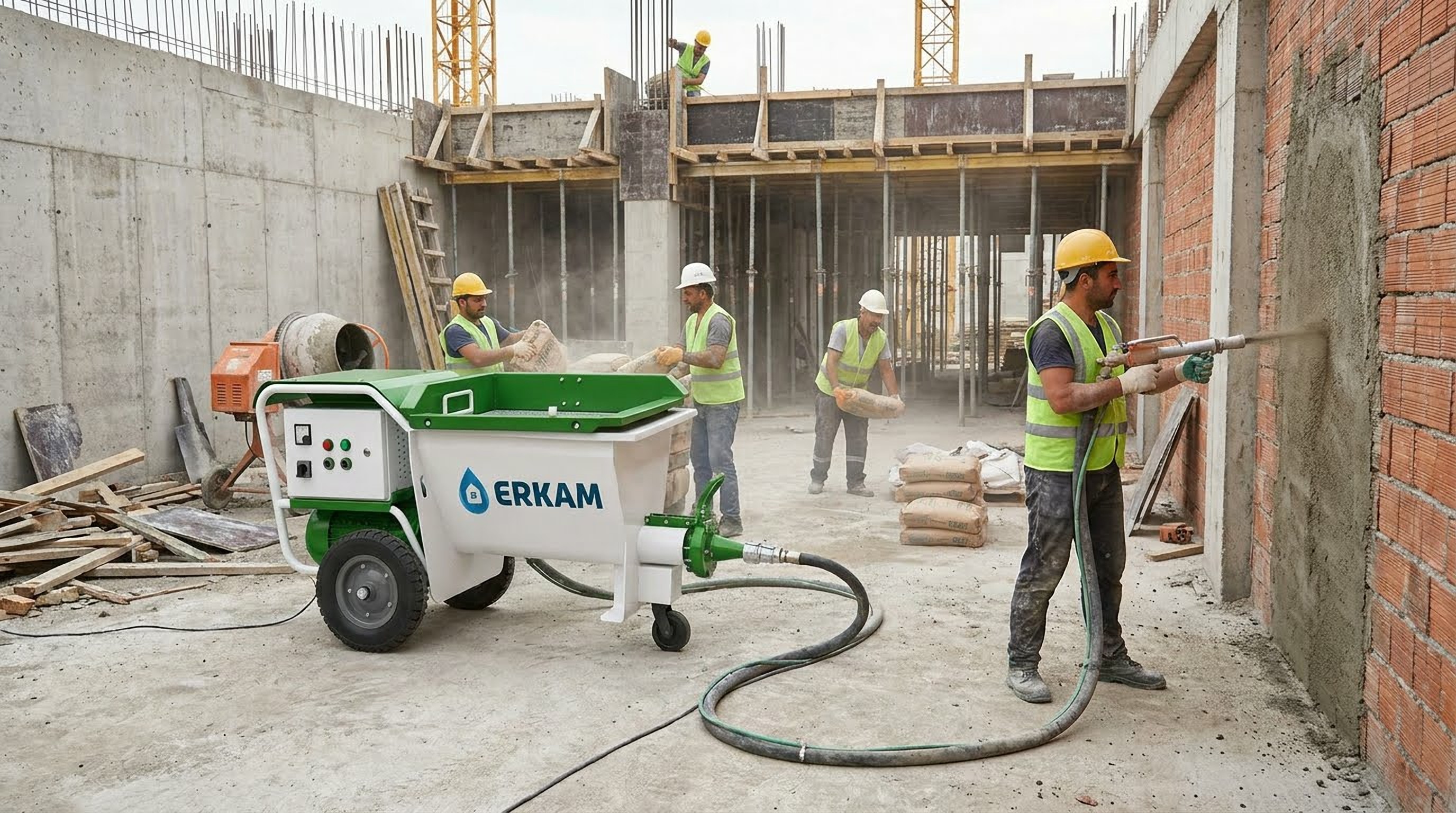 müteahhit karlılık oranları - PüskürMax sıva püskürtme makinesi ile şantiyede hızlı ilerleme