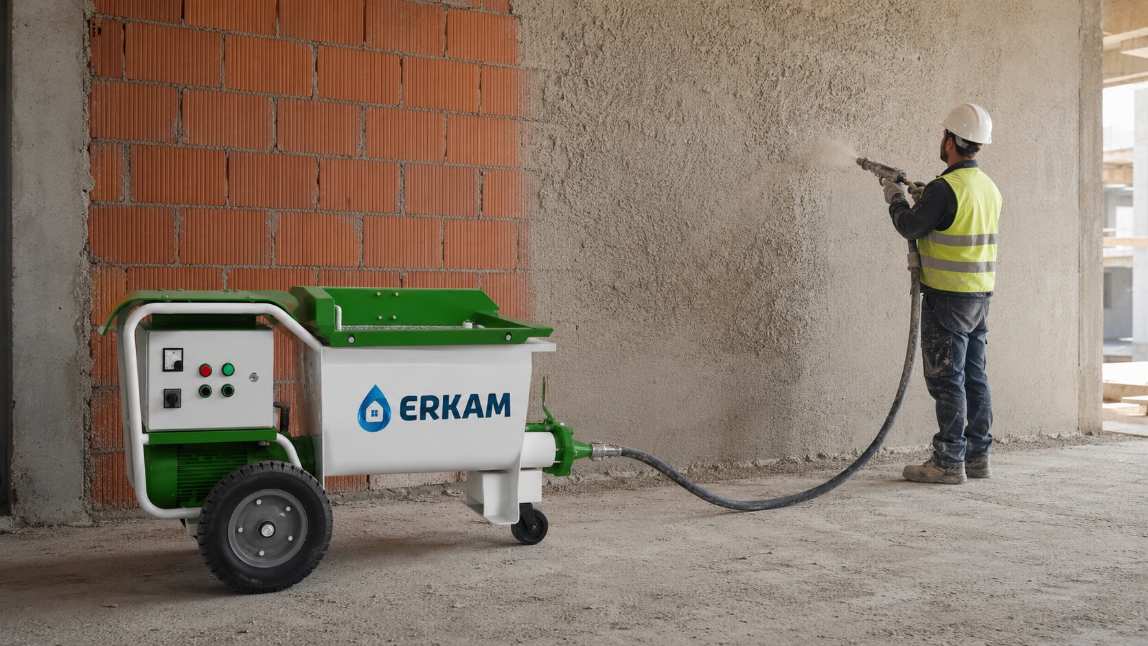 inşaatta usta krizi - Otomatik sıva makinesi ile hızlı ve pürüzsüz uygulama